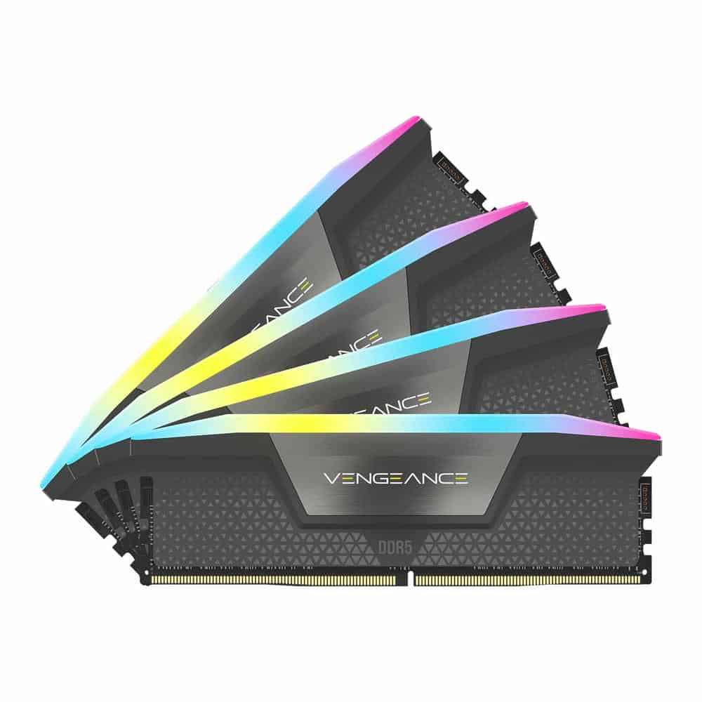 (image for) Corsair Vengeance RGB Grey 64GB 5600MHz AMD Ryzen Tuned DDR5 Memory Kit
